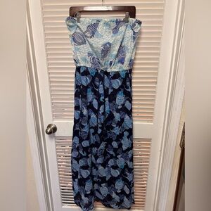 Talbots strapless maxi dress Large